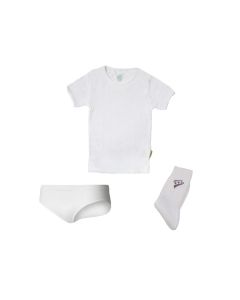 Onderkledingset katoen inclusief t-shirt/slip/sokken
