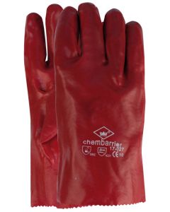 PVC handschoen rood 35 cm cat 2